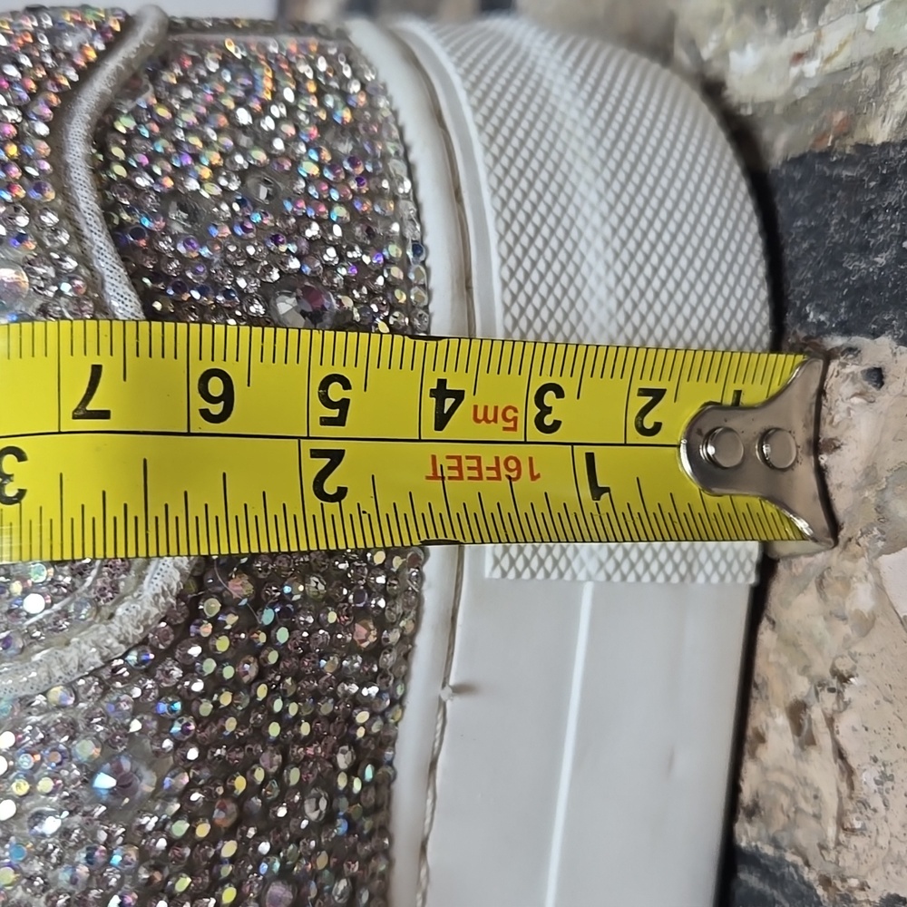 💎 Betsey Johnson Sidny Rhinestone Platform Sneakers Size 7 - Picture 12 of 12